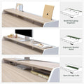 FEZIBO Electric Standing Desk with 3 Drawers & Monitor Shelves, 48 x 26 in Sit Stand Home Office Desk, Rustic Brown